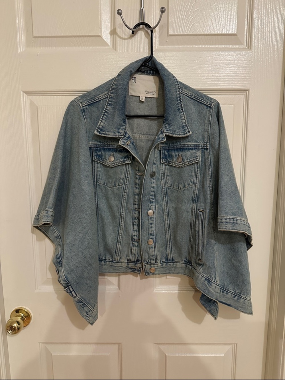 The Weston Cape Denim Boyfriend Jacket - Picture 5 of 8